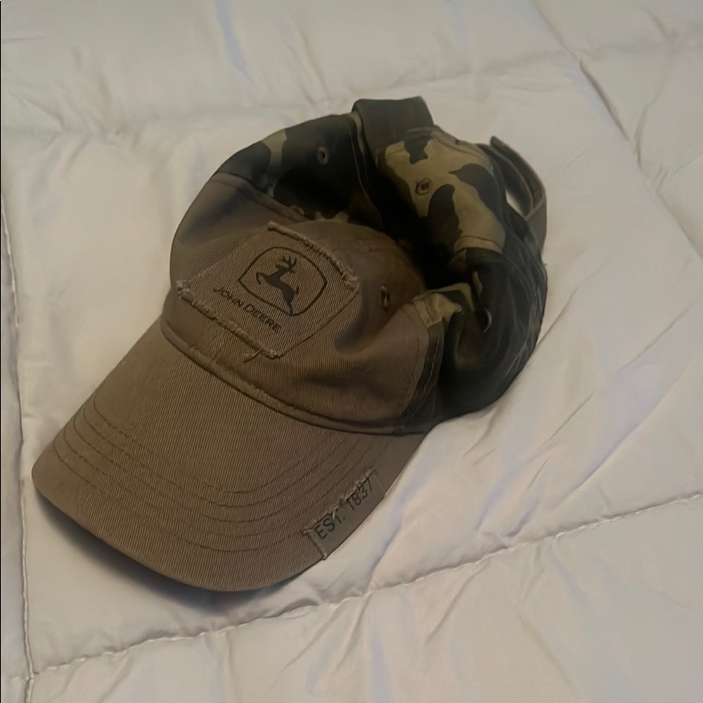 John Deere Brown and Camouflage Cap